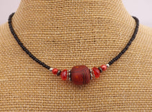 Load image into Gallery viewer, Red & Black Kathryn Design Handmade Bead necklace
