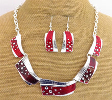 Load image into Gallery viewer, Collar Necklace & Earrings Set (5x colour options)