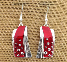 Load image into Gallery viewer, Silver Tone Drop Earrings (4x colour options)