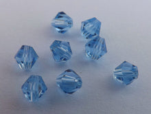 Load image into Gallery viewer, 40pcs Royal Blue Glass Bicone 4mm Beads - rob