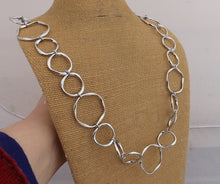 Load image into Gallery viewer, Silver Tone Chunky Chain Necklace