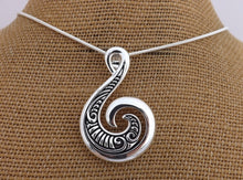 Load image into Gallery viewer, Koru Hook Pendant Necklace & Earrings (Silver or Gold)