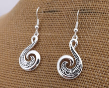 Load image into Gallery viewer, Koru Hook Pendant Necklace & Earrings (Silver or Gold)