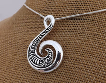 Load image into Gallery viewer, Koru Hook Pendant Necklace & Earrings (Silver or Gold)