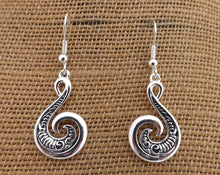 Load image into Gallery viewer, Koru Hook Pendant Necklace & Earrings (Silver or Gold)