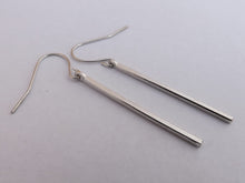 Load image into Gallery viewer, Silver Tone Long Drop Earrings