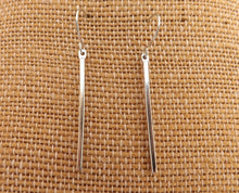 Load image into Gallery viewer, Silver Tone Long Drop Earrings