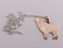 Load image into Gallery viewer, Sterling Silver Alpaca Pendant Necklace