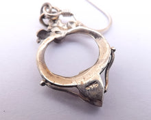 Load image into Gallery viewer, Sterling Silver & White Drop Earrings