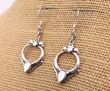 Load image into Gallery viewer, Sterling Silver & White Drop Earrings