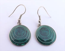 Load image into Gallery viewer, Teal Round Drop Earrings