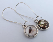 Load image into Gallery viewer, Tui & Daisies Double Sided Dome Earrings on Long Kidney Hooks