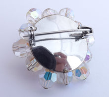 Load image into Gallery viewer, Vintage Large AB Lustre Crystal Brooch