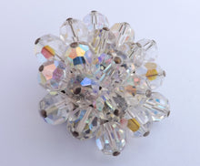 Load image into Gallery viewer, Vintage Large AB Lustre Crystal Brooch