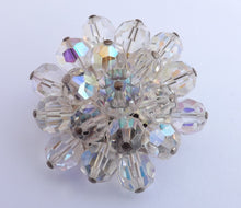 Load image into Gallery viewer, Vintage Large AB Lustre Crystal Brooch