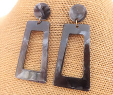 Load image into Gallery viewer, Acrylic Rectangle Drop Earrings (multiple colour options)