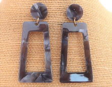 Load image into Gallery viewer, Acrylic Rectangle Drop Earrings (multiple colour options)