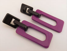 Load image into Gallery viewer, Acrylic Rectangle Large Chunky Drop Earrings (multiple colour options)