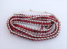 Load image into Gallery viewer, White Cord & Pink Bead Long Strand Bracelet