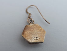 Load image into Gallery viewer, White Mother of Pearl & Sterling Silver Hexagon Drop Earrings