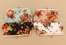 Load image into Gallery viewer, Vintage Floral Pattern Wide Coin Purse