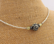 Load image into Gallery viewer, Yellow & Black Handmade Kathryn Design Bead Necklace