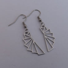 Load image into Gallery viewer, Geometric Drop Earrings (Silver or Gold Tone)
