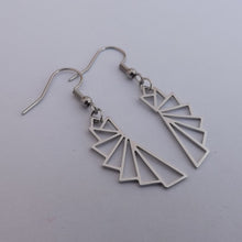 Load image into Gallery viewer, Geometric Drop Earrings (Silver or Gold Tone)

