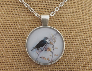 Tui & Flax Flowers Dome Pendant Necklace