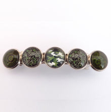 Load image into Gallery viewer, Green &amp; Black Dome Barrette Hairclip
