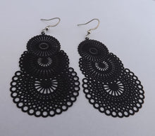 Load image into Gallery viewer, Filigree Drop Earrings (five colour options)
