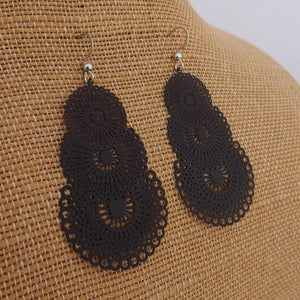 Filigree Drop Earrings (five colour options)