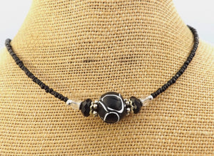 Black and White Handmade Kathryn Design Bead necklace