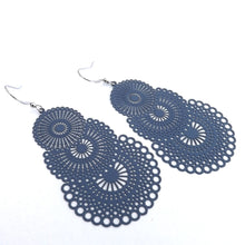 Load image into Gallery viewer, Filigree Drop Earrings (five colour options)
