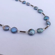 Load image into Gallery viewer, Blue Freshwater Pearl Bead Necklace
