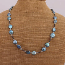 Load image into Gallery viewer, Blue Freshwater Pearl Bead Necklace
