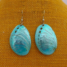 Load image into Gallery viewer, Blue Shell Dangle Earrings
