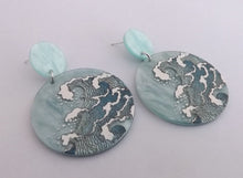 Load image into Gallery viewer, Blue Waves Acrylic Drop Earrings
