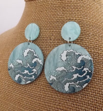 Load image into Gallery viewer, Blue Waves Acrylic Drop Earrings
