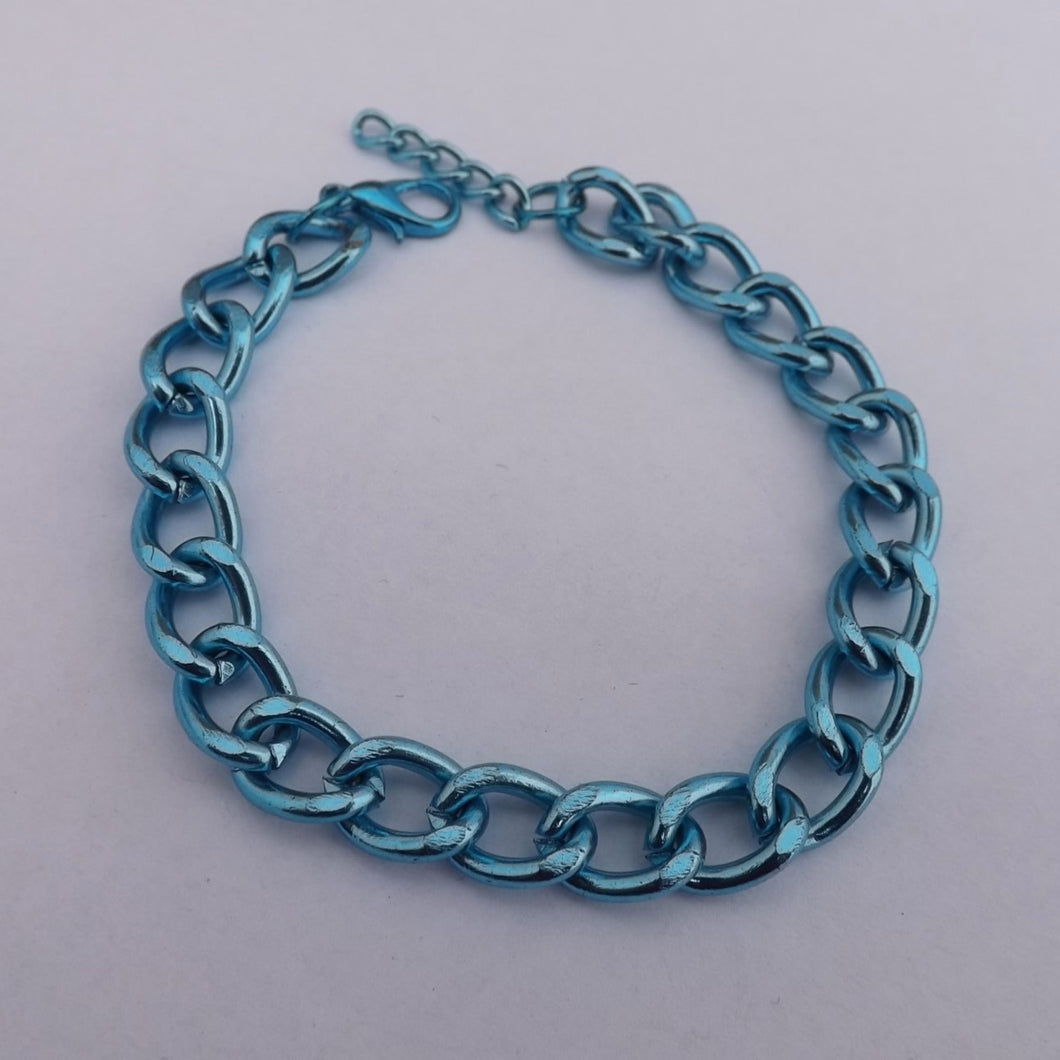 Chain Link Bracelet  (Pink or Blue)