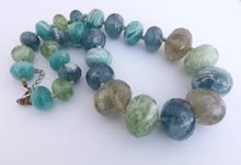Load image into Gallery viewer, Blue, Green &amp; Grey Chunky Acrylic Bead Necklace
