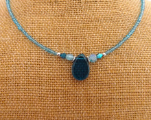 Load image into Gallery viewer, Blue Handmade Bead Necklace (Made in NZ)
