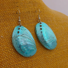 Load image into Gallery viewer, Blue Shell Dangle Earrings
