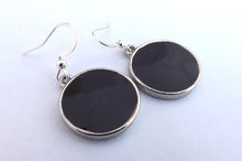 Load image into Gallery viewer, Blue &amp; Silver Tone Round Drop Earrings
