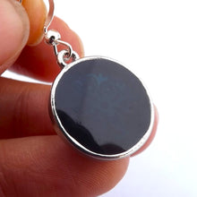 Load image into Gallery viewer, Blue &amp; Silver Tone Round Drop Earrings
