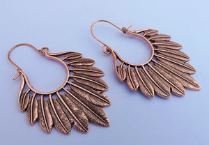 Feather Hoop Style Earrings (3 colour options)