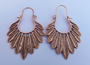 Feather Hoop Style Earrings (3 colour options)