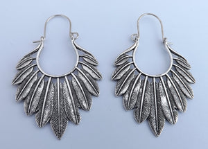 Feather Hoop Style Earrings (3 colour options)