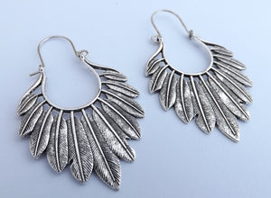 Feather Hoop Style Earrings (3 colour options)