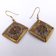 Load image into Gallery viewer, Bronze, Silver &amp; Copper Tone Vintage Braided Metal Earrings

